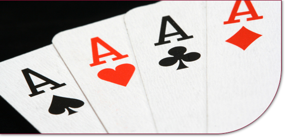 Mobiles Casino mieten - Pokerkarten vier Asse